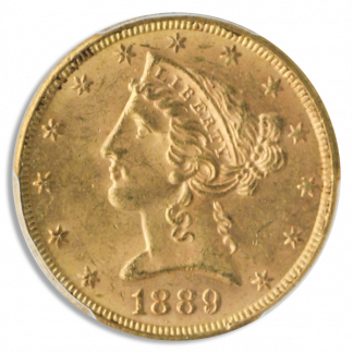1889 $5 Liberty PCGS MS62 CAC