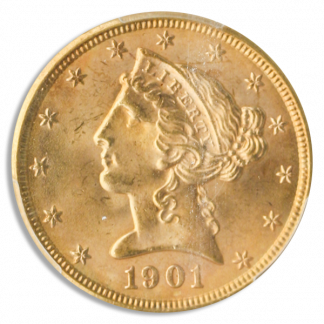 1901 $5 Liberty PCGS MS66 CAC 1901 $5 Liberty PCGS MS66 CAC
