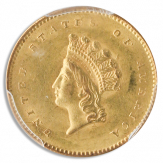 1854 $1 Gold Type II PCGS MS62 1854 $1 Gold Type II PCGS MS62