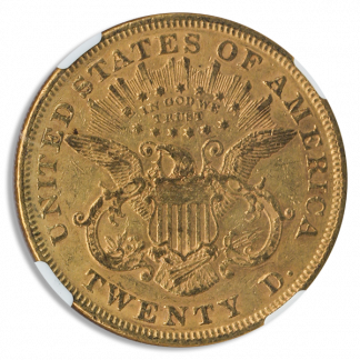 1875 $20 Liberty NGC AU55 CAC