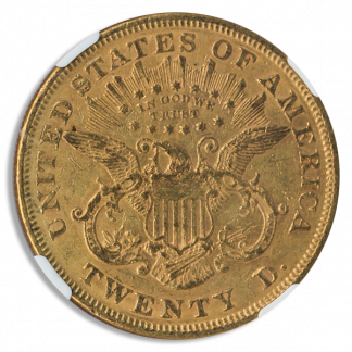 1875 $20 Liberty NGC AU55 CAC 1875 $20 Liberty NGC AU55 CAC