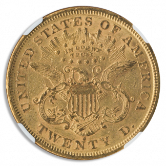 1875-S $20 Libertry NGC AU55 CAC 1875-S $20 Libertry NGC AU55 CAC