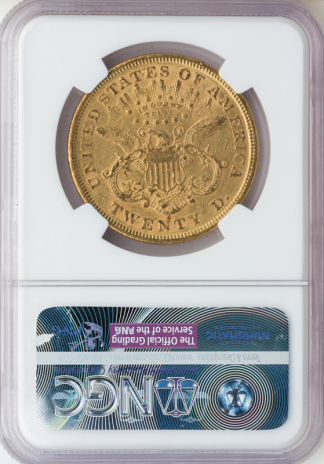 1875-S $20 Libertry NGC AU55 CAC 1875-S $20 Libertry NGC AU55 CAC