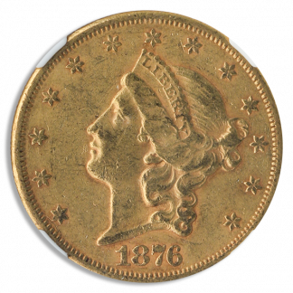 1876-S $20 Liberty NGC AU55 CAC 1876-S $20 Liberty NGC AU55 CAC