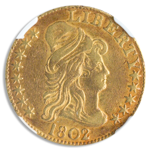 1802/1 $5 Draped Bust NGC XF45 CAC