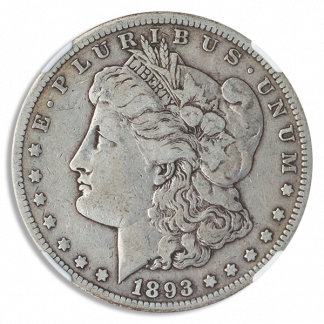 1893-CC Morgan $1 NGC Fine 15 CAC 1893-CC Morgan $1 NGC Fine 15 CAC
