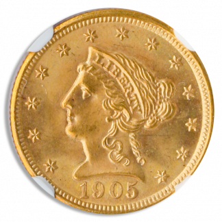 1905 $2.50 Liberty NGC MS67 CAC 1905 $2.50 Liberty NGC MS67 CAC