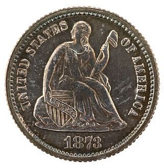 1873 Seated Liberty Half Dime Obverse