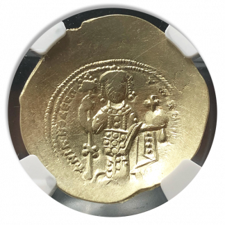 Byzantine Empire Nicephorus Christ Nomisma Cupped NGC AU Byzantine Empire Nicephorus Christ Nomisma Cupped NGC AU