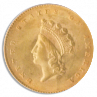 1855 $1 Indian Princess PCGS MS64