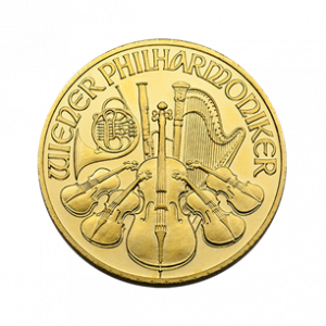 1/2 oz Austrian Gold Philharmonic Coin (BU, Dates Vary)
