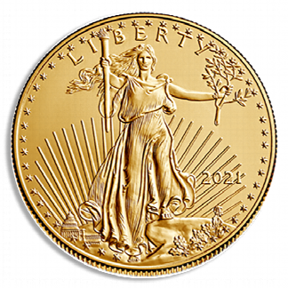 2021 1 oz American Gold Eagle Coin (BU, Type I) 2021 1 oz American Gold Eagle Coin (BU, Type I)
