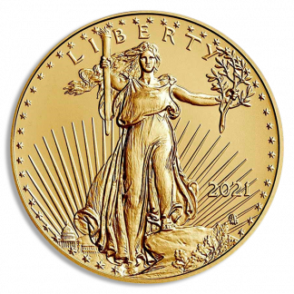 2021 1/10 oz Gold Eagle Coin (BU, Type II) 2021 1/10 oz Gold Eagle Coin (BU, Type II)