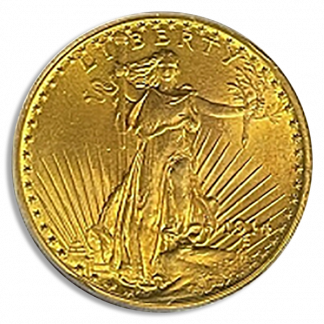 1914 $20 Saint Gaudens PCGS MS65 CAC