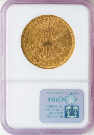 1866 $20 Liberty With Motto NGC AU50 CAC 1866 $20 Liberty With Motto NGC AU50 CAC