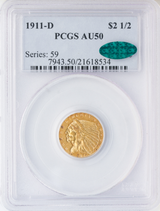 $2 1/2 INDIAN 1911-D PCGS $2 1/2 INDIAN 1911-D PCGS