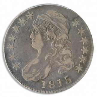 1815/2 Capped Bust Half Dollar Silver Coin PCGS Very Fine 30(VF30) CAC 1815/2 Capped Bust Half Dollar Silver Coin PCGS Very Fine 30(VF30) CAC