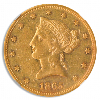 1865 $10 Liberty NGC AU53 1865 $10 Liberty NGC AU53