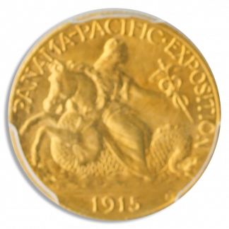 1915-S $2 1/2 Panama Pacific Gold Commemorative PCGS MS64 CAC