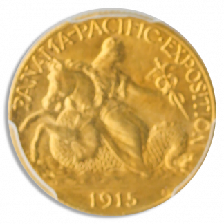 1915-S $2 1/2 Panama Pacific Gold Commemorative PCGS MS64 CAC 1915-S $2 1/2 Panama Pacific Gold Commemorative PCGS MS64 CAC