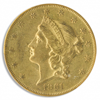 1861-O $20 Liberty PCGS AU53 1861-O $20 Liberty PCGS AU53