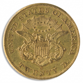1852-O $20 Liberty PCGS AU55 CAC 1852-O $20 Liberty PCGS AU55 CAC
