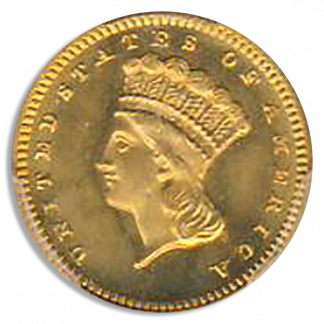 1868 $1 Gold Ty 3 PCGS MS67 CAC 1868 $1 Gold Ty 3 PCGS MS67 CAC