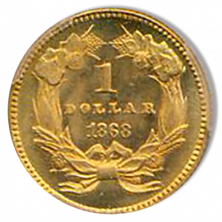 1868 $1 Gold Ty 3 PCGS MS67 CAC 1868 $1 Gold Ty 3 PCGS MS67 CAC