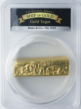 BLAKE GOLD BAR SSCA #5225 PCGS 13.35 oz .791 Fine $218.28