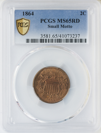 1864 2 Cent PCGS MS65 Red