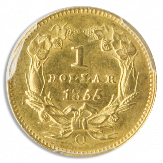1855-O Gold $1 Type II PCGS MS62 1855-O Gold $1 Type II PCGS MS62