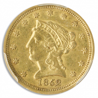 1852-O $2 1/2 Liberty PCGS AU50 CAC 1852-O $2 1/2 Liberty PCGS AU50 CAC