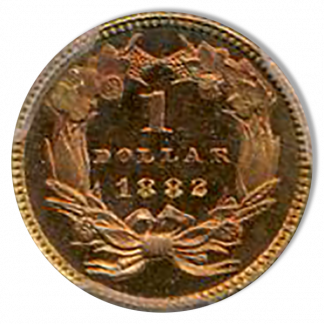 1882 $1 Gold Type 3 PCGS PR66 CAC 1882 $1 Gold Type 3 PCGS PR66 CAC