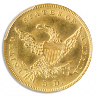 1838 $5 Classic PCGS MS62 CAC 1838 $5 Classic PCGS MS62 CAC