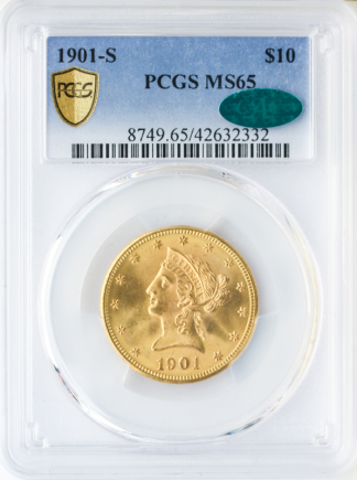1901-S $10 Liberty PCGS MS65 CAC 1901-S $10 Liberty PCGS MS65 CAC