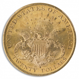 1896-S $20 Liberty PCGS MS63 CAC + 1896-S $20 Liberty PCGS MS63 CAC +