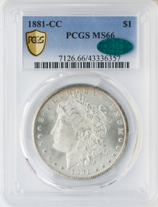 1881-CC Morgan $1 PCGS MS66 CAC 1881-CC Morgan $1 PCGS MS66 CAC