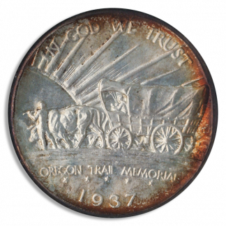 1937-D Oregon Trail Silver Commemorative NGC MS68 CAC