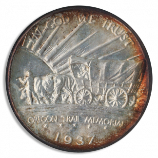 1937-D Oregon Trail Silver Commemorative NGC MS68 CAC 1937-D Oregon Trail Silver Commemorative NGC MS68 CAC