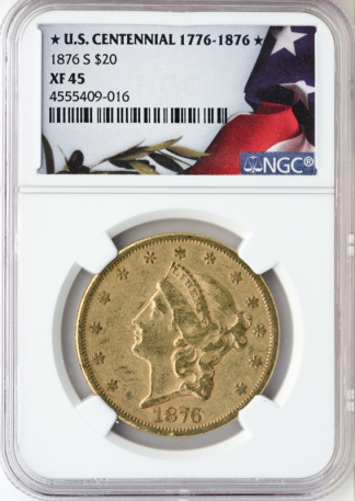 1876-S $20 Liberty Centennial NGC XF45 1876-S $20 Liberty Centennial NGC XF45