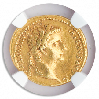 Roman Empire Tiberius Aureus NGC ChXF Str:5 Srf:4 Roman Empire Tiberius Aureus NGC ChXF Str:5 Srf:4