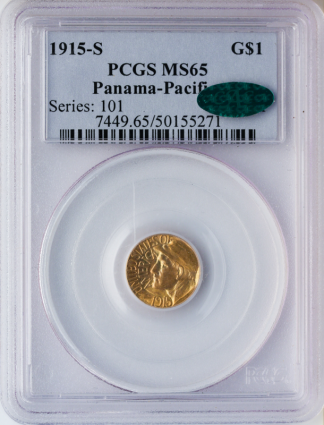 1915-S Panama Pacific $1 PCGS MS65 CAC 1915-S Panama Pacific $1 PCGS MS65 CAC