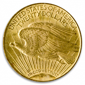 1908-D With Motto $20 Saint Gaudens PCGS MS64