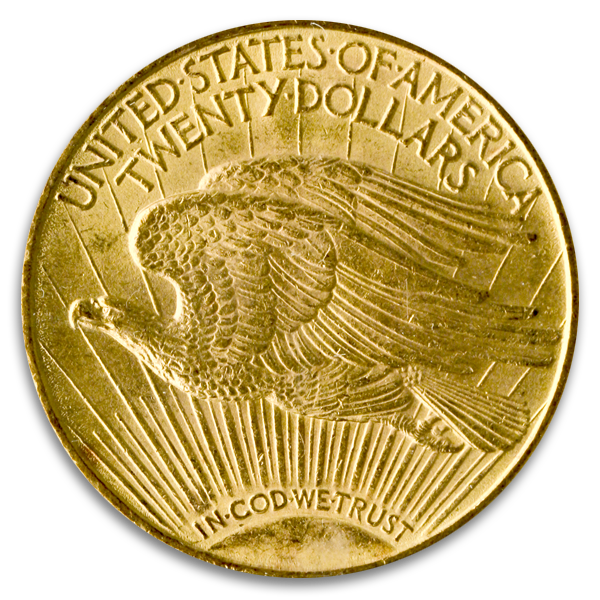 1908-D With Motto $20 Saint Gaudens PCGS MS64