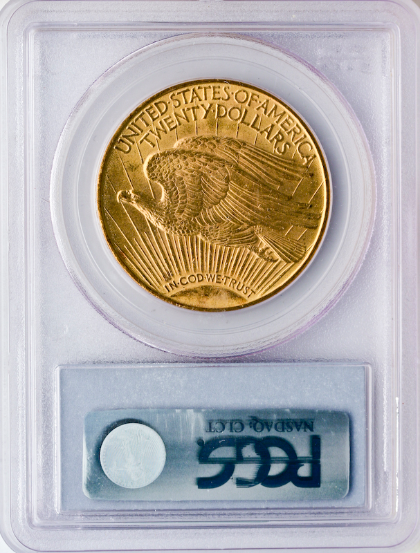 1908-D With Motto $20 Saint Gaudens PCGS MS64