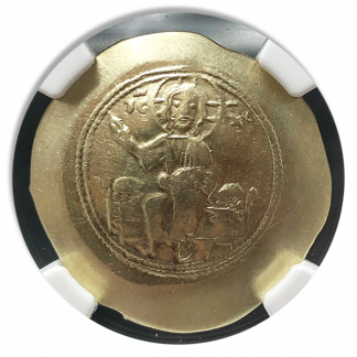 Byzantine Empire Nicephorus Christ Nomisma Cupped NGC Ch VF Byzantine Empire Nicephorus Christ Nomisma Cupped NGC Ch VF