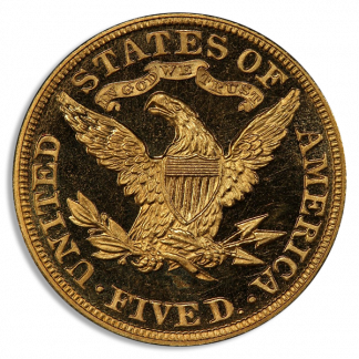 1890 $5 Liberty NGC AU58 CAC