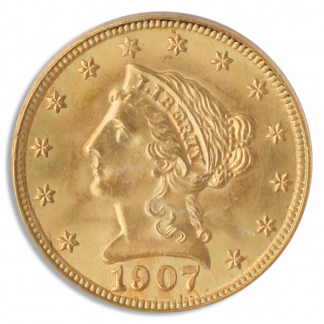 1907 $2 1/2 Liberty PCGS MS66 CAC 1907 $2 1/2 Liberty PCGS MS66 CAC