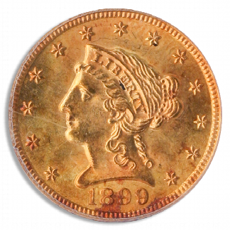 1899 $2 1/2 Liberty PCGS MS63 CAC