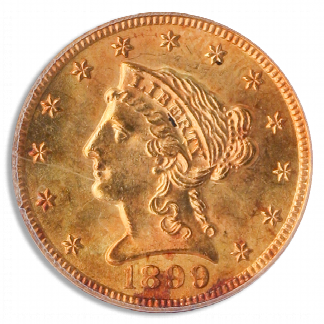 1899 $2 1/2 Liberty PCGS MS63 CAC 1899 $2 1/2 Liberty PCGS MS63 CAC